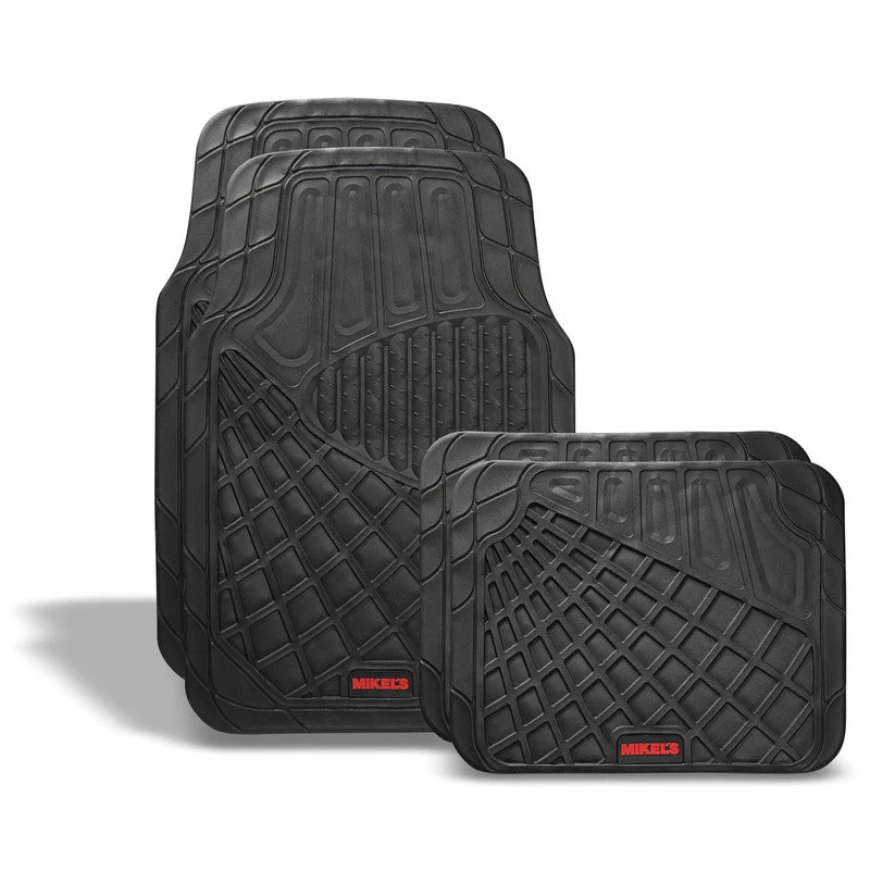 Tapetes para auto de hule, negro de lujo Modelo: TA-1 Marca MIKELS
