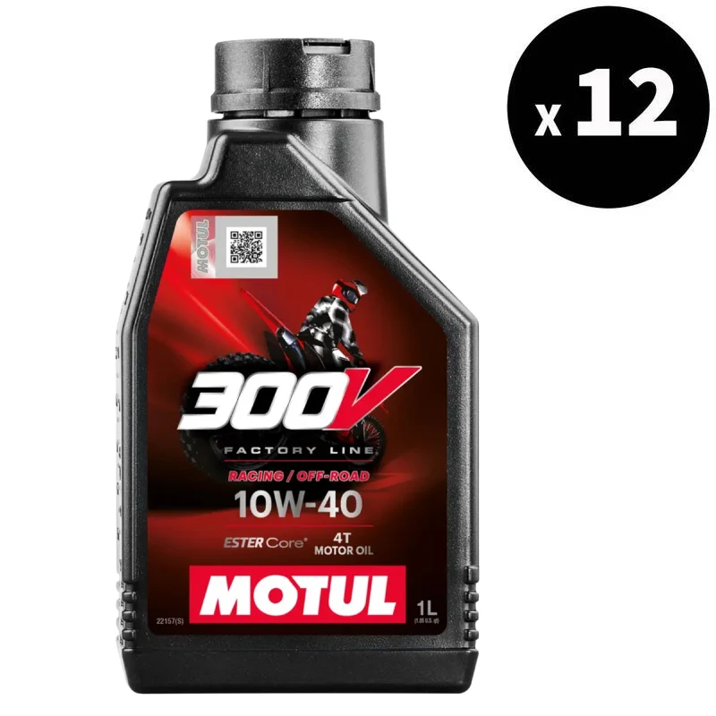 MOTUL 300V Factory Line Off-Road Racing 4T Motor Oil - 10W40 1L x12