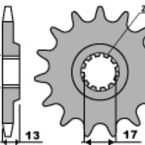 PBR Staal standaard voortandwiel 2123 - 520