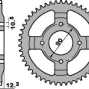PBR Staal standaard voortandwiel 273 - 520