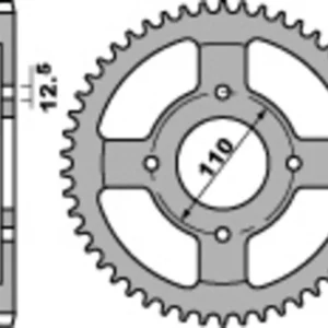 PBR Staal standaard voortandwiel 284 - 525