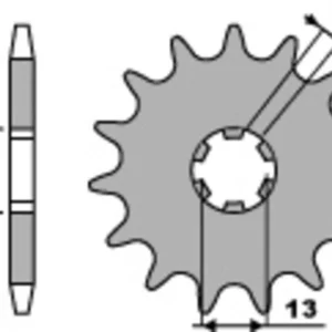 PBR Staal standaard voortandwiel 415 - 420