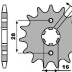 PBR Staal standaard voortandwiel 422 - 520