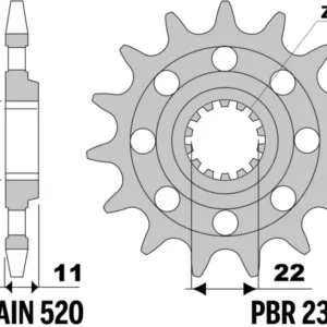 PBR Steel Standard Front Sprocket - 520