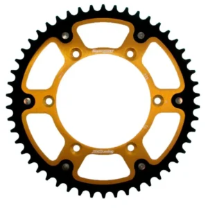 Supersprox staal/ aluminium achtertandwiel goud - Suzuki Pro Moto Parts