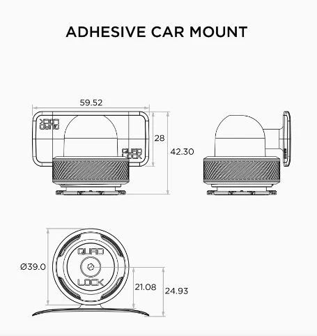 QUADLOCK dash/console phone mount