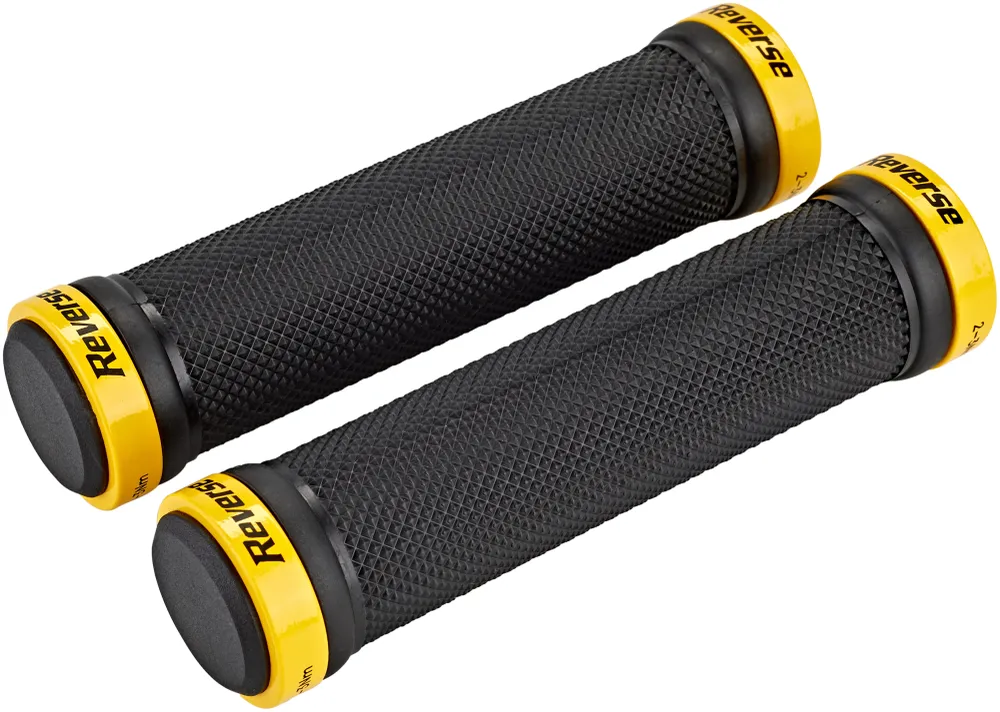 Reverse Lock-On grips zwart/geel