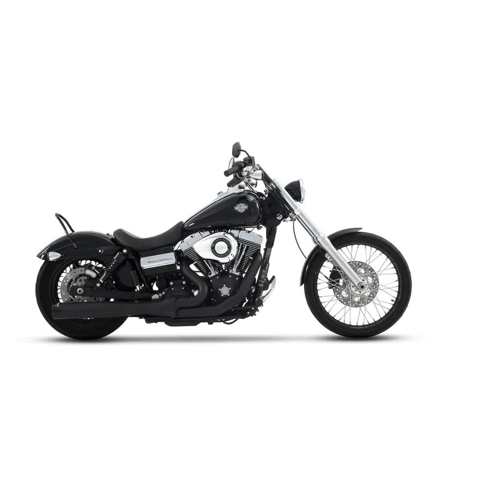 Rinehart 2-into-1 zwart FXD uitlaatsysteem voor Harley