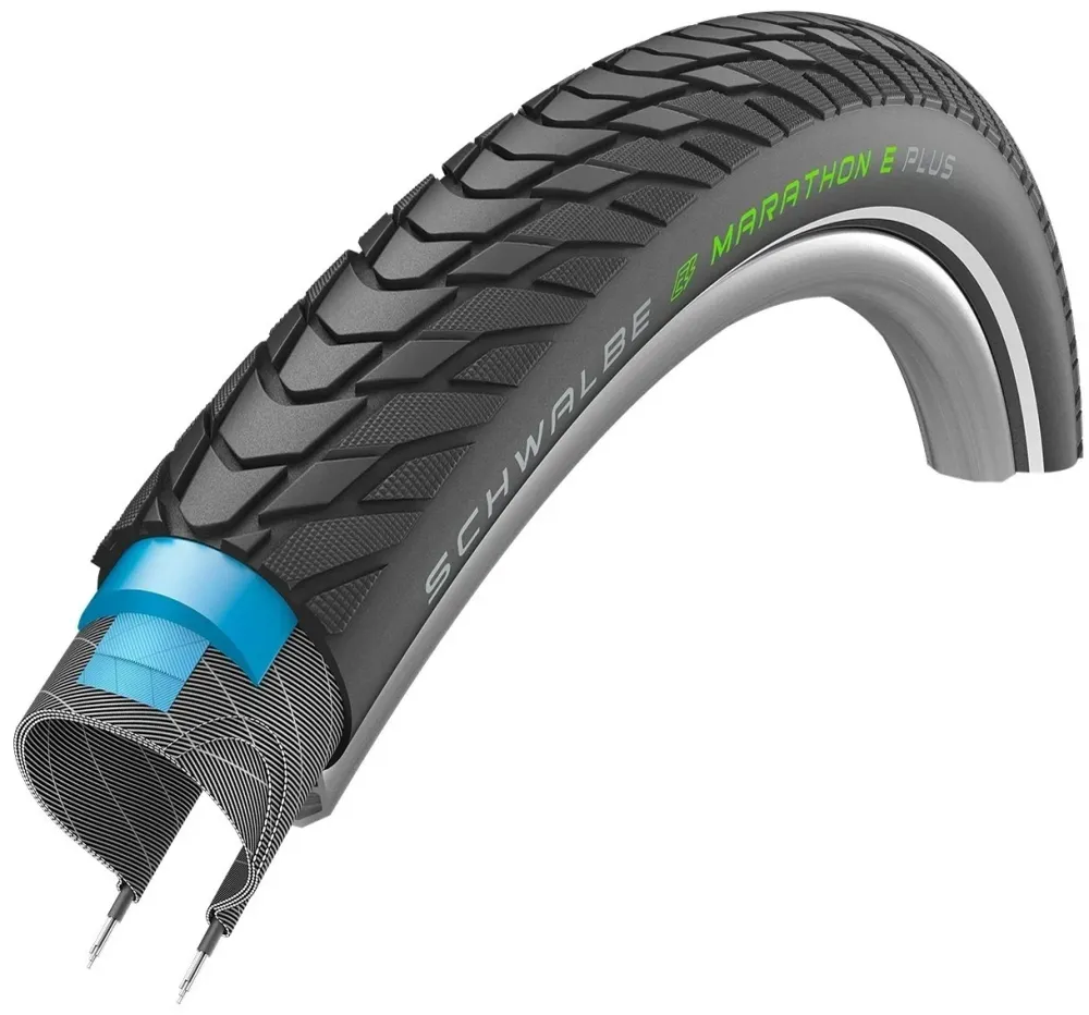 Buitenband Schwalbe Marathon E-Plus 28x2.15" / 55-622 mm - zwart met reflectie