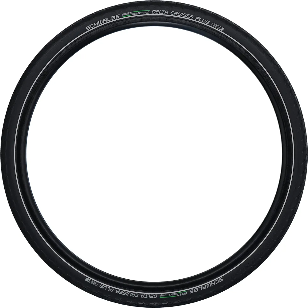 Schwalbe Delta Cruiser Plus Active Draadband 28x1.50" PunctureG E-25 Green Compound Reflex zwart
