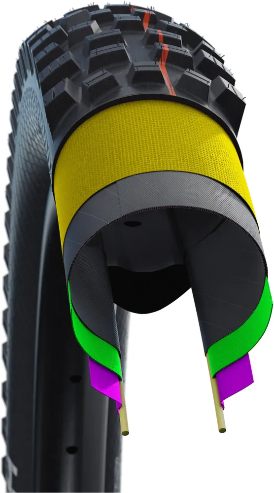 Schwalbe Eddy Current Achter Super Trail Evolution Vouwband 27.5x2.80" TLE E-50 Addix Soft zwart