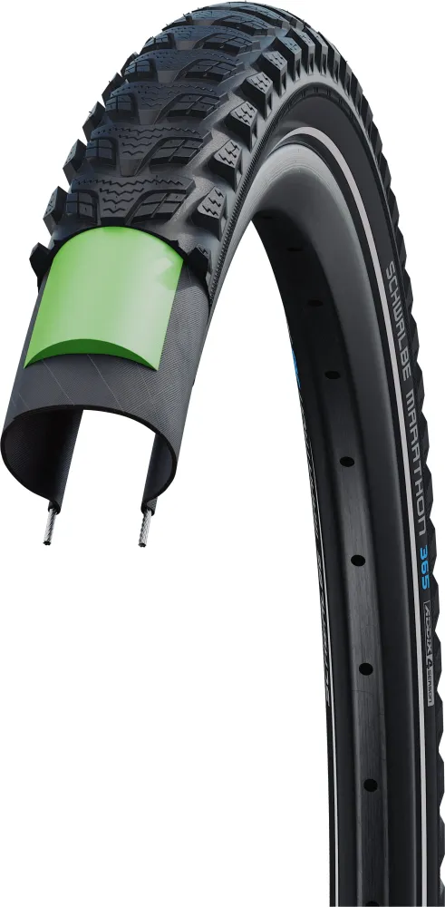 Schwalbe Marathon 365 Performance Draadband 28x1.40" GreenGuard Reflex zwart