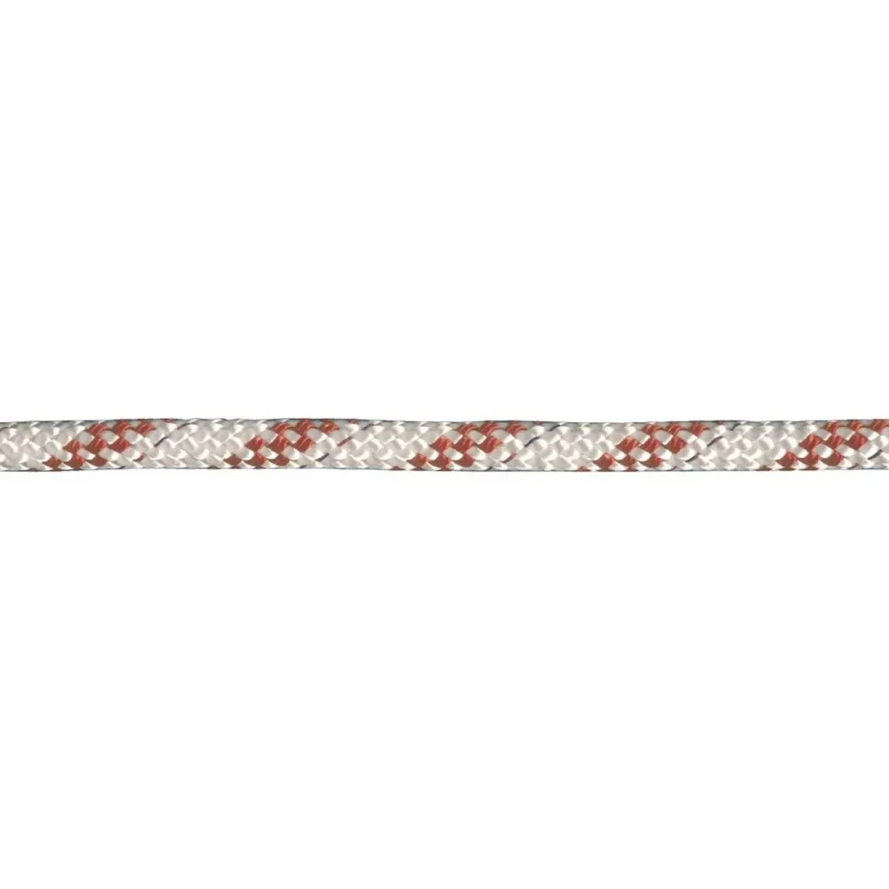 Seilflechter Atlantik Compakt 6 mm Ø val/schoot op haspel 15 meter wit/rood