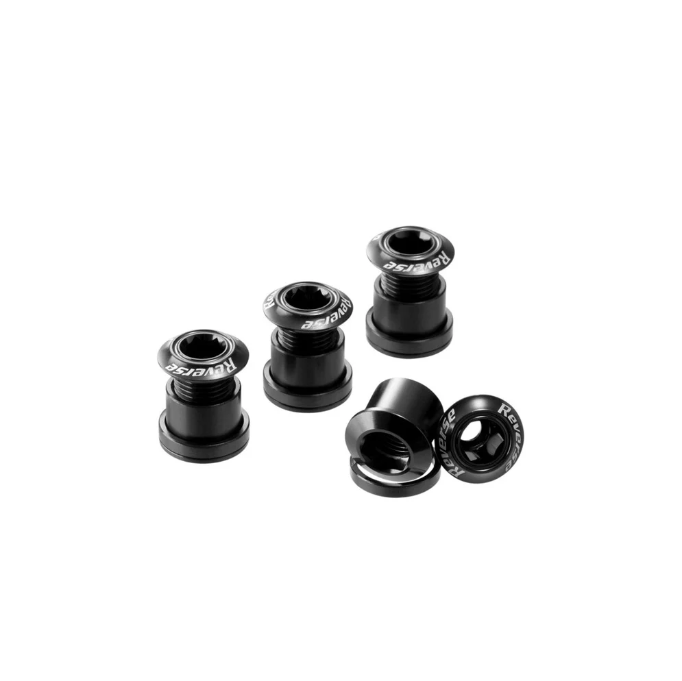 Set van 4 schoorsteenschroeven zwart