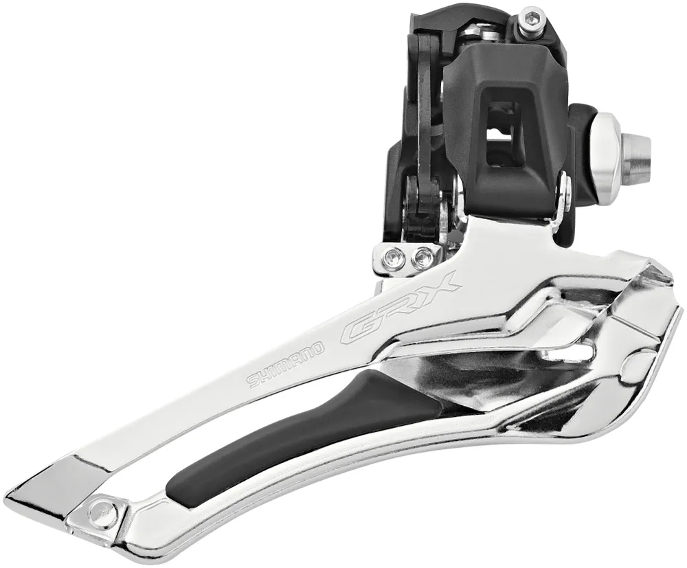 Shimano GRX FD-RX400 Voorderailleur 2x10 aanlas zwart/zilver