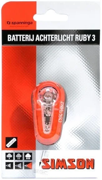 Simson Batterij Achterlicht Ruby 3