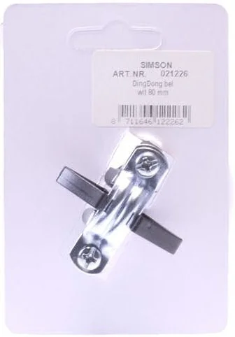 Simson Bel Ding Dong 80mm - wit uni