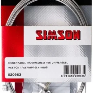 Simson Trommelrem Binnenkabel universeel 2.25mtr - RVS