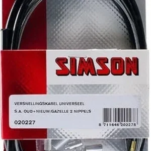 Simson Versnellingskabelset S.. / Gazelle - Zwart