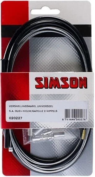 Simson Versnellingskabelset S.. / Gazelle - Zwart