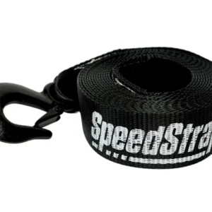 Speedstrap Winch strap 6 m x 50 mm trailerband met haak zwart