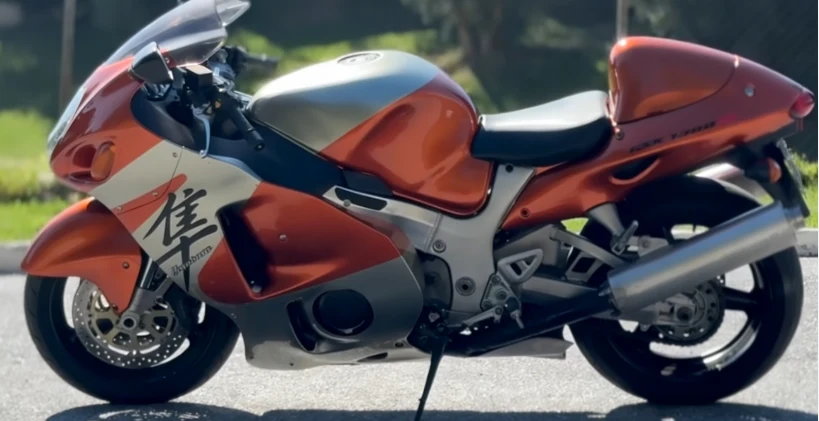 Amotopart 1999-2007 GSX1300R Hayabusa Suzuki oranje & zilveren kuipset
