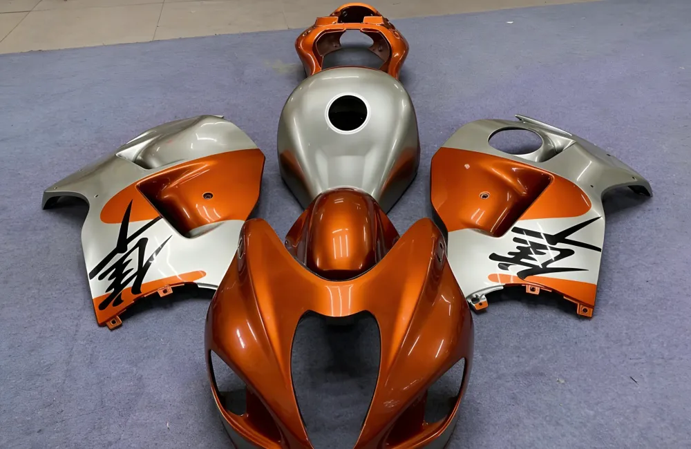 Amotopart 1999-2007 GSX1300R Hayabusa Suzuki oranje & zilveren kuipset