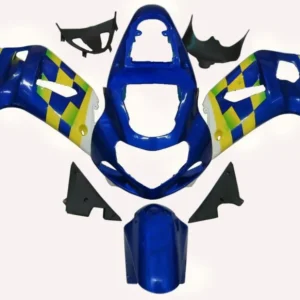 Amotopart 2000-2002 Suzuki GSXR1000 Fairing Blue & Yellow Kit