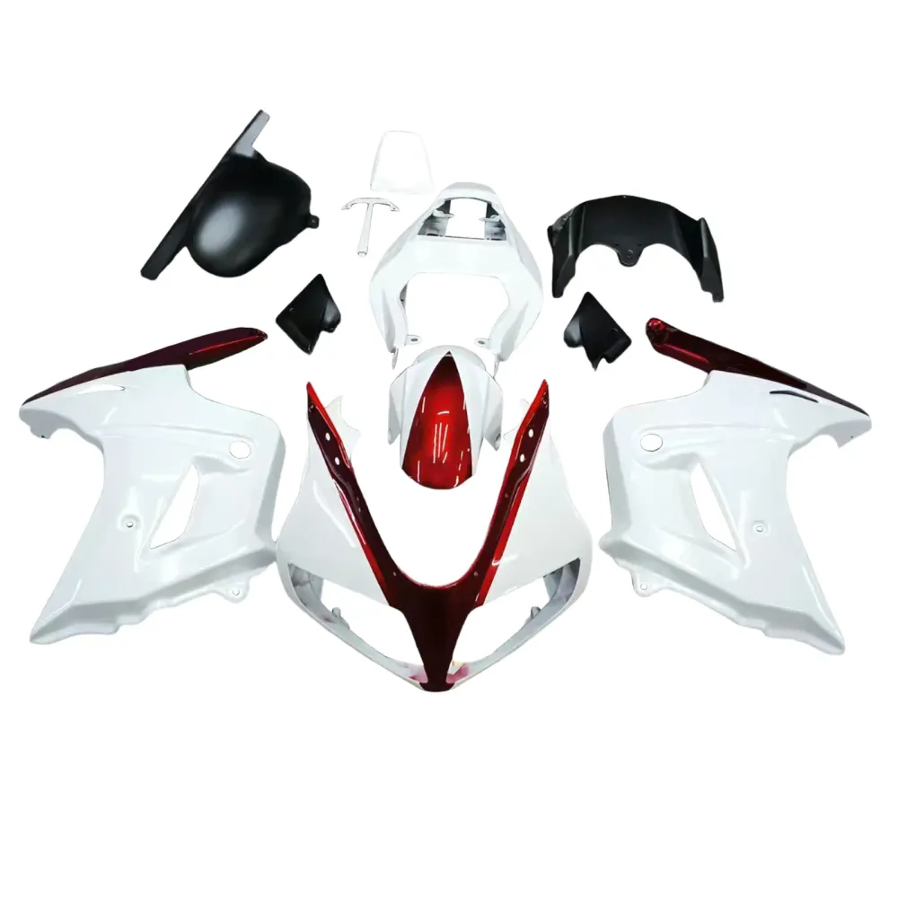 Amotopart 2003-2013 SV650 Suzuki Gloss White & Dark Red Fairing Kit