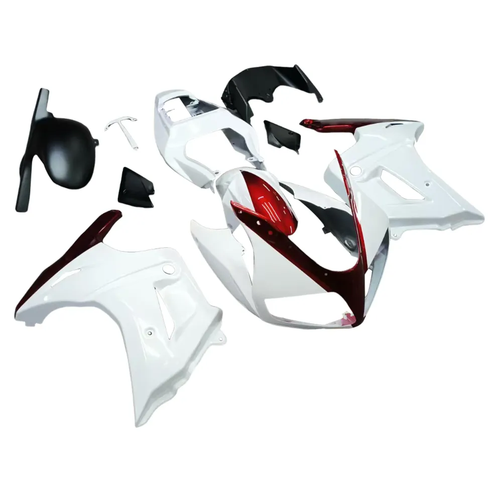 Amotopart 2003-2013 SV650 Suzuki Gloss White & Dark Red Fairing Kit