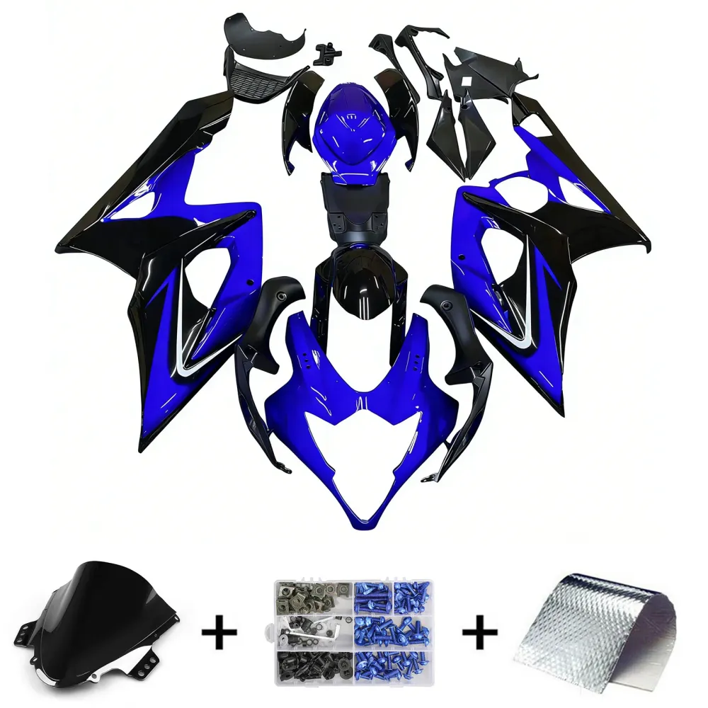Amotopart 2005-2006 K5 GSXR1000 Suzuki Blue & Black Style1 Kairset