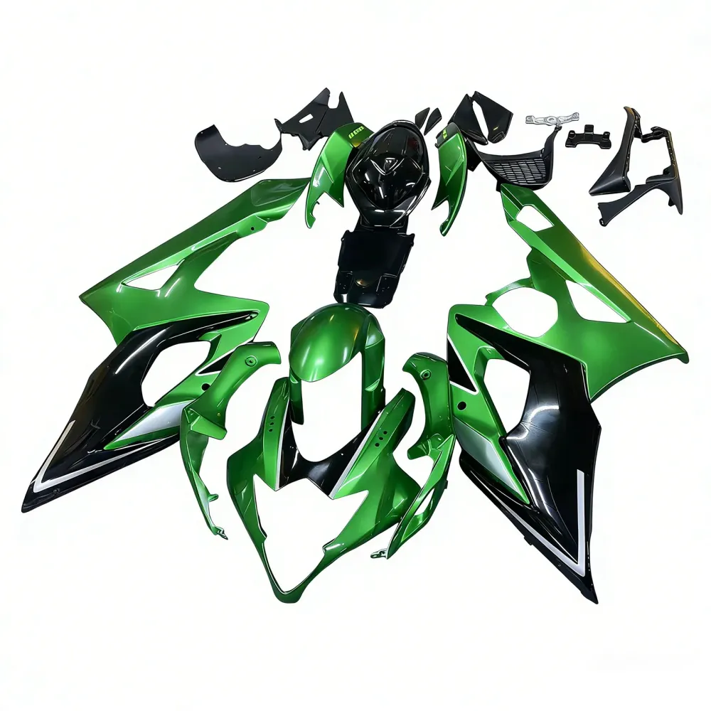 Amotopart 2005-2006 K5 GSXR1000 Suzuki Green & Black Fairing Kit