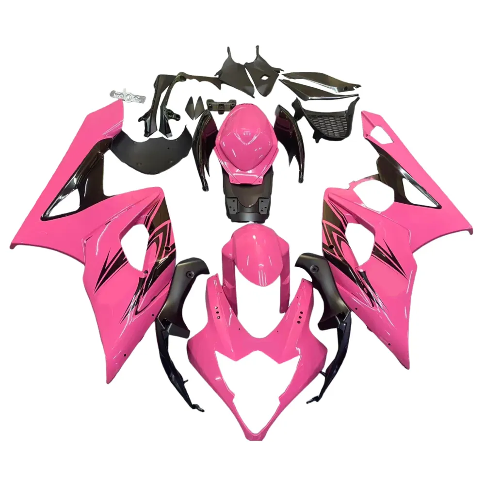 Amotopart 2005-2006 K5 GSXR1000 Suzuki Pink & Black Fairing Kit