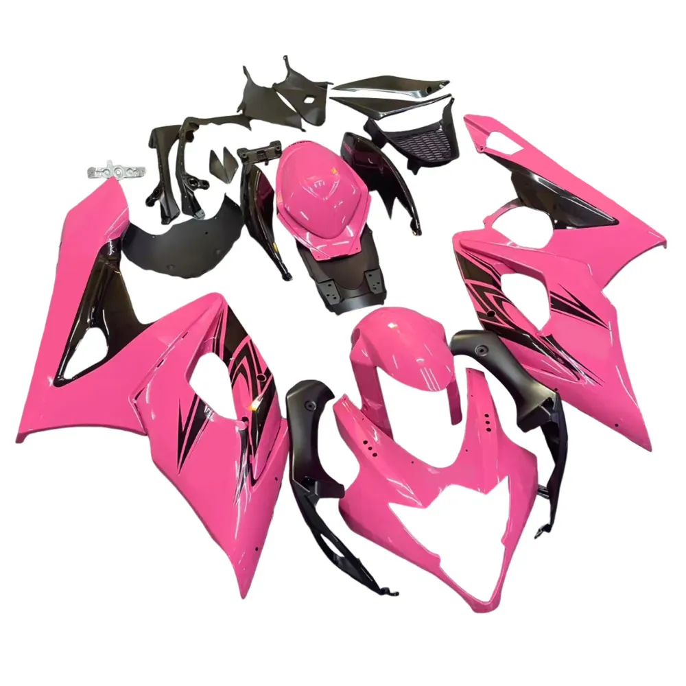 Amotopart 2005-2006 K5 GSXR1000 Suzuki Pink & Black Fairing Kit