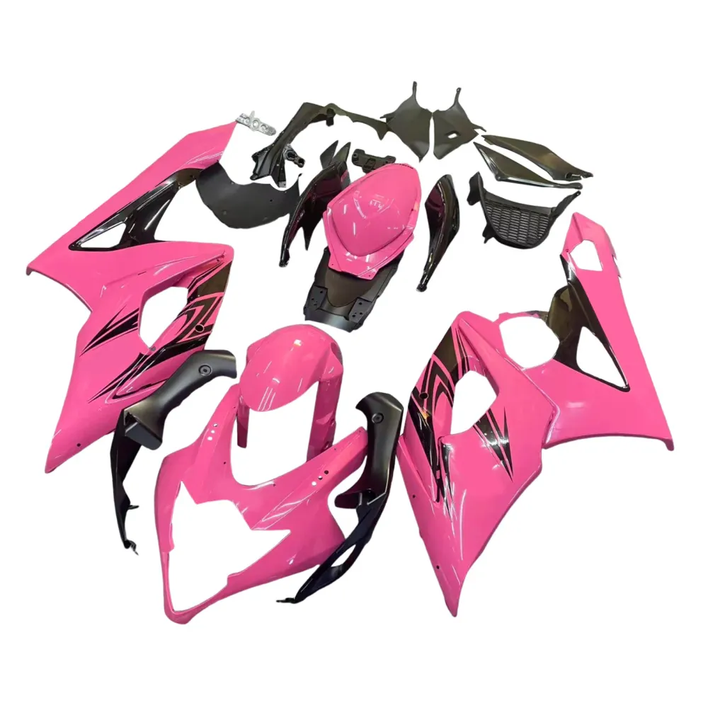 Amotopart 2005-2006 K5 GSXR1000 Suzuki Pink & Black Fairing Kit