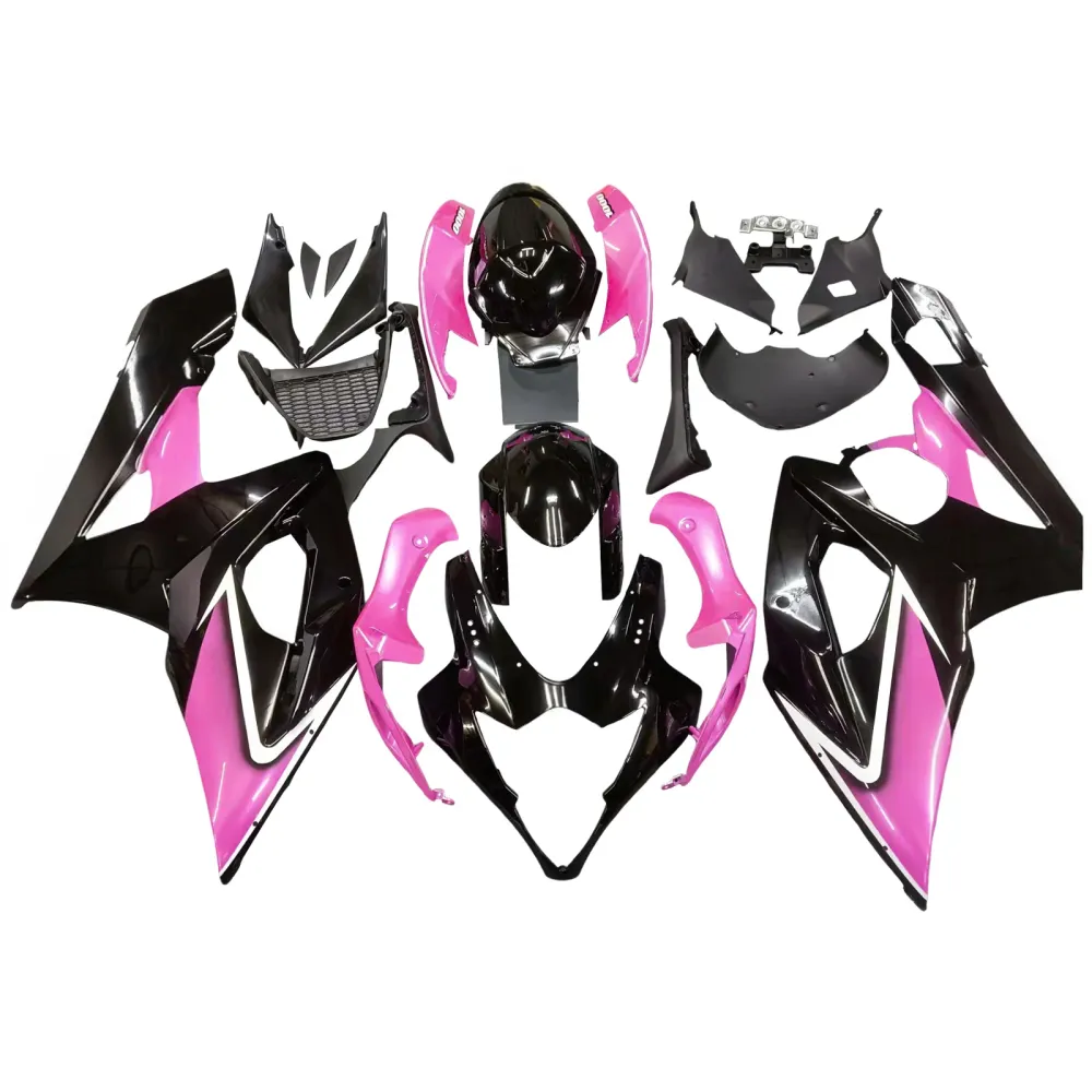 Amotopart 2005-2006 Suzuki GSXR1000 Fairing Black & Pink Kit
