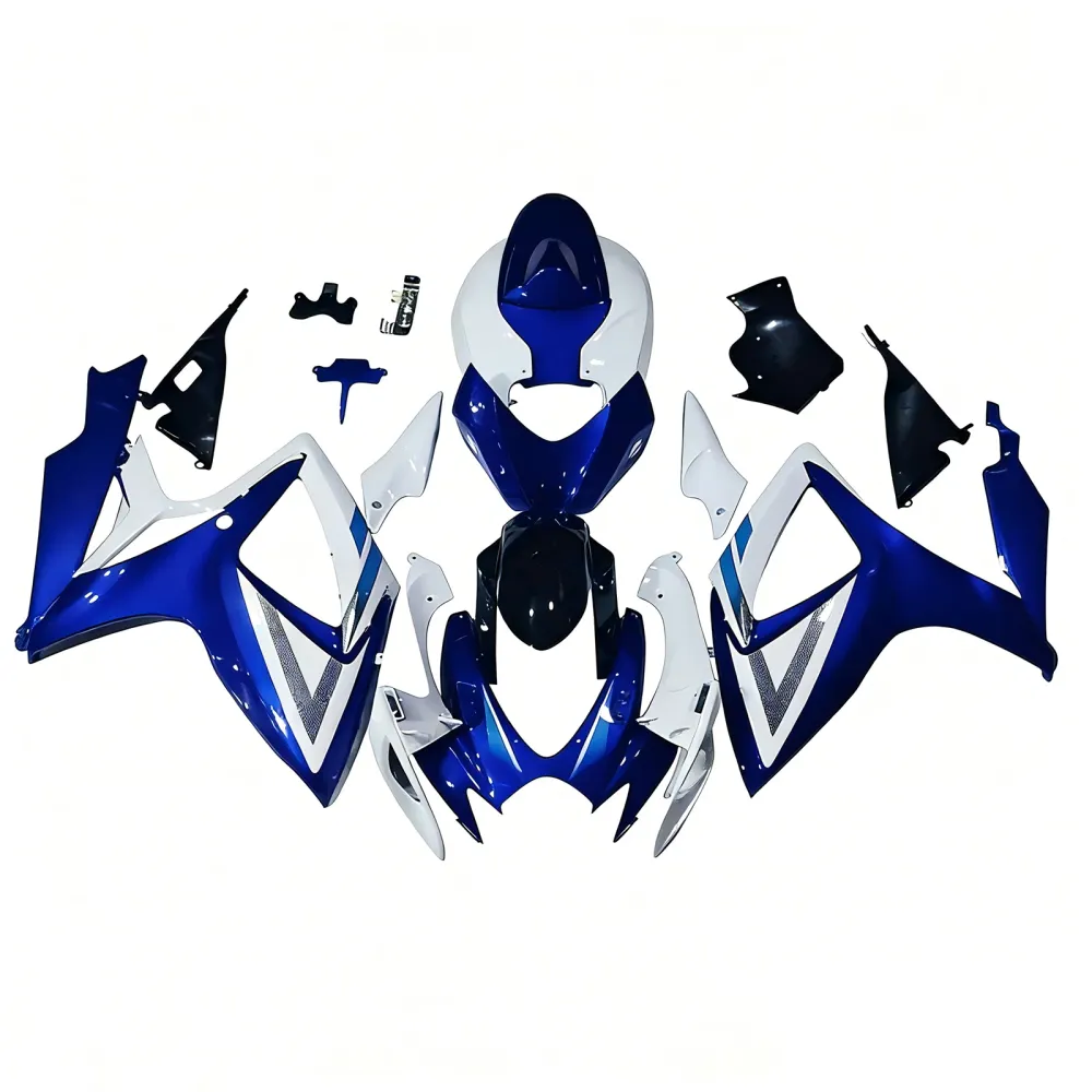 Amotopart 2006-2007 Suzuki GSXR 600/750 Blue & White Style4 Fairing Kit