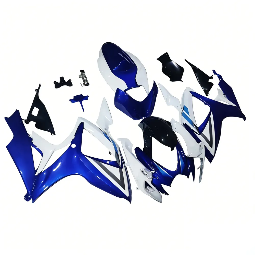 Amotopart 2006-2007 Suzuki GSXR 600/750 Blue & White Style4 Fairing Kit
