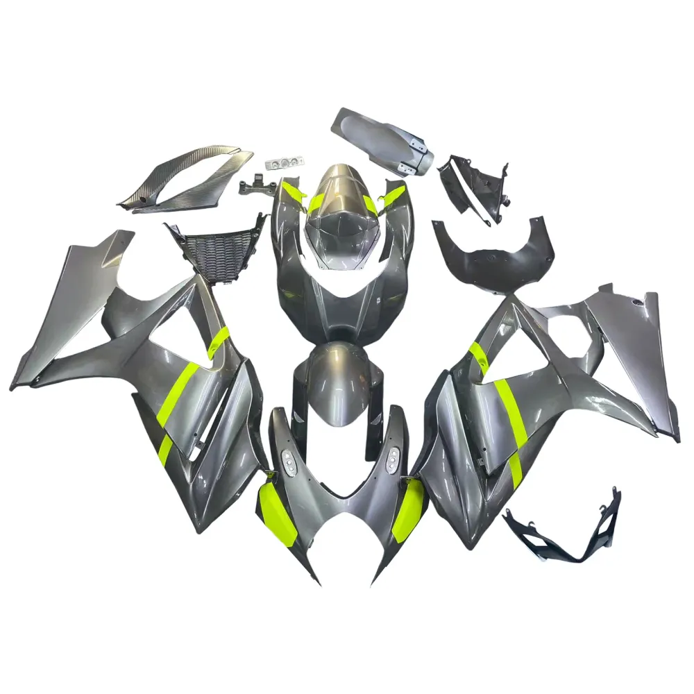 Amotopart 2007-2008 Suzuki GSXR1000 K7 Gray & Yellow Style2 Fairing Kit