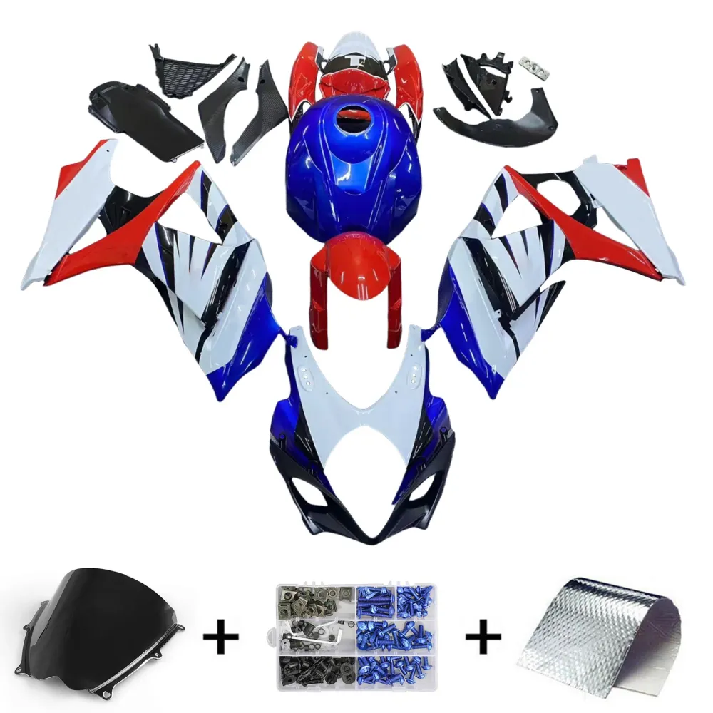 Amotopart 2007-2008 Suzuki GSXR1000 K7 Red & Blue Fairing Kit