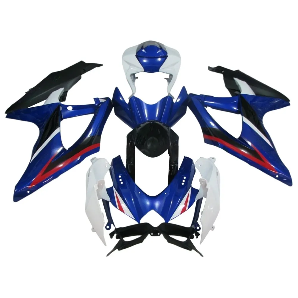 Amotopart 2008-2010 K8 GSXR 600/750 Suzuki Blue & Black Fairing Kit