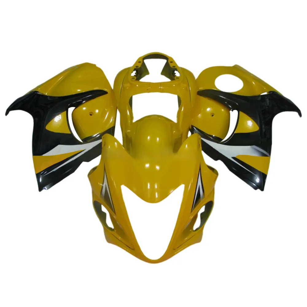Amotopart 2008-2020 GSX1300R Hayabusa Suzuki Yellow & Black Fairing Kit