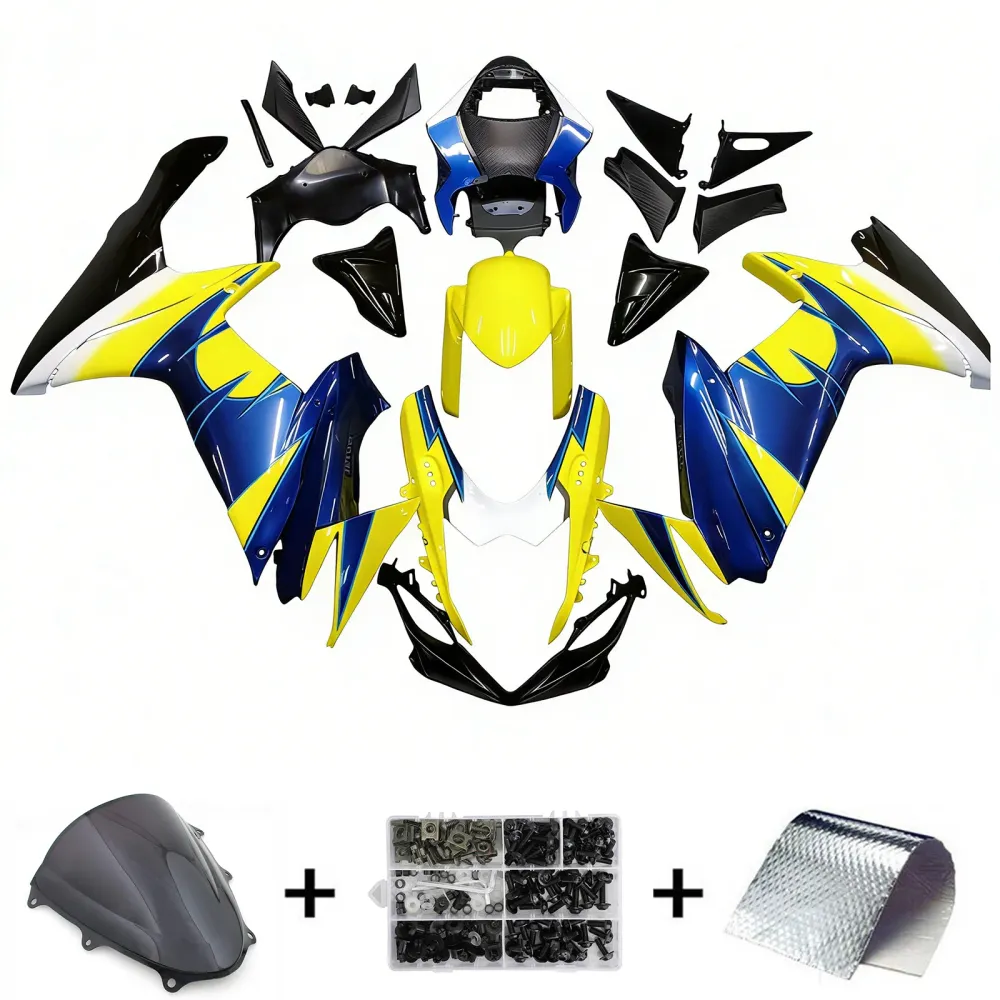 Amotopart 2011-2026 Suzuki GSXR 600/750 Blauw&YGele kuipset
