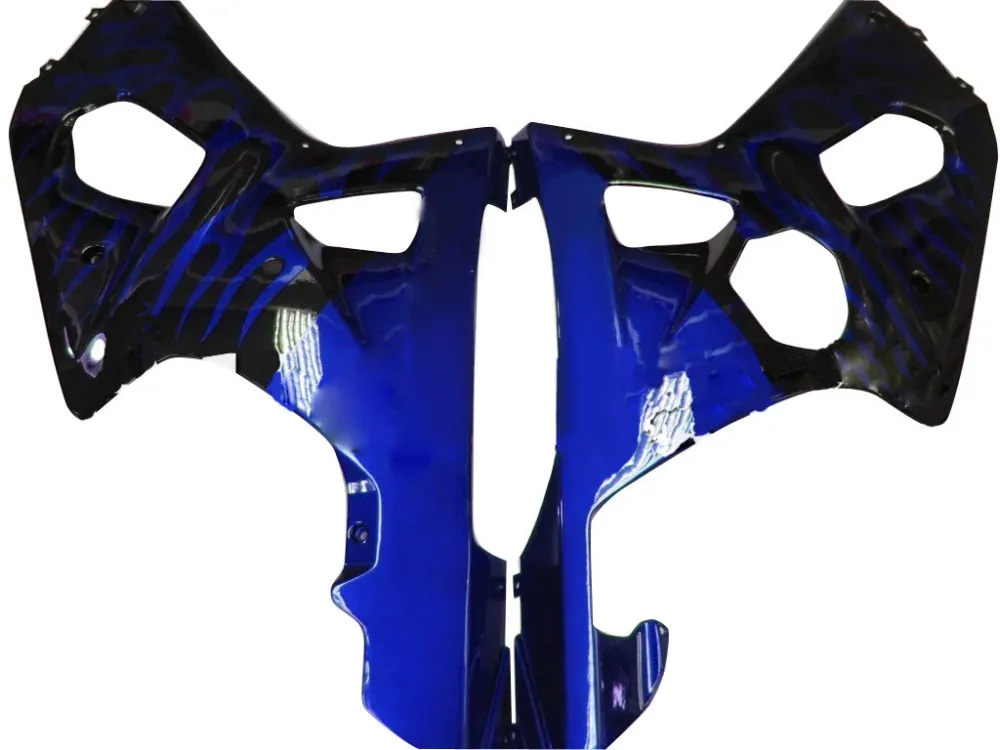 Amotopart kuip voor Suzuki GSXR1000 2000-2002, zwart&Bblauwe vlammenset