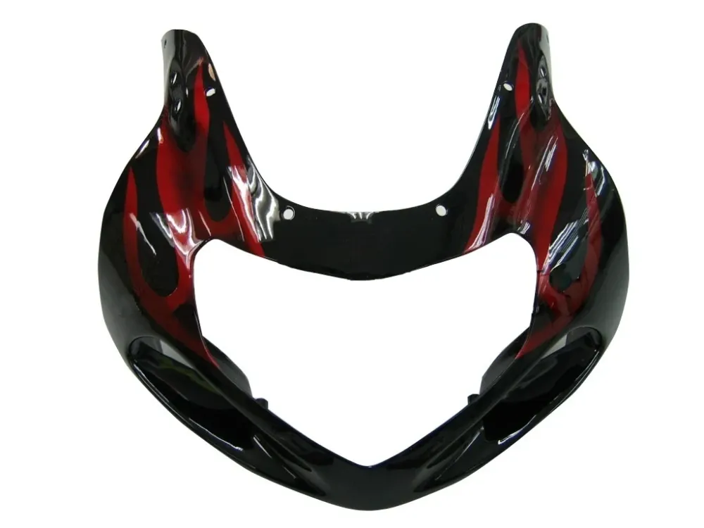 Amotopart kuip voor Suzuki GSXR1000 2000-2002, zwart&Red Flame Kit