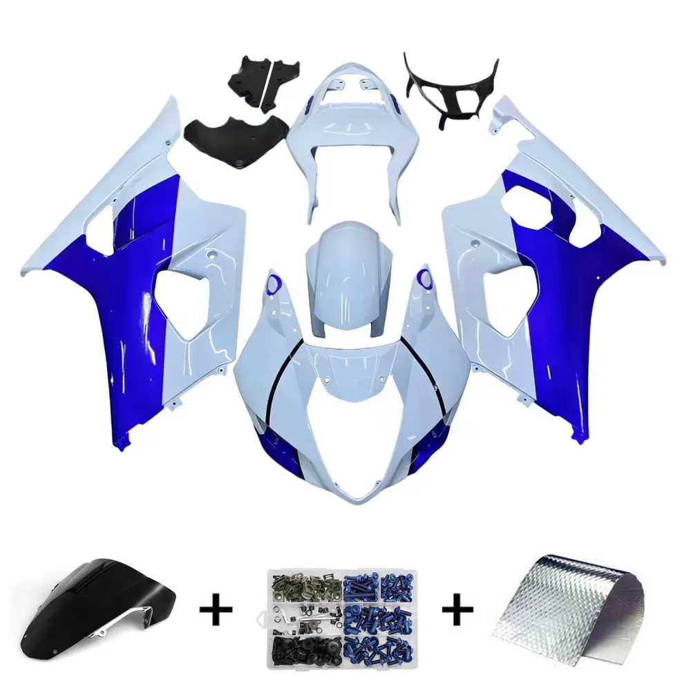 Amotopart kuip voor Suzuki GSXR1000 (2003-2004) blauw&Wwitte kit