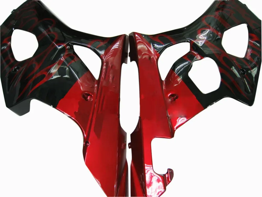 Amotopart kuip voor Suzuki GSXR1000 (2003-2004) zwart&Red Flame Kit