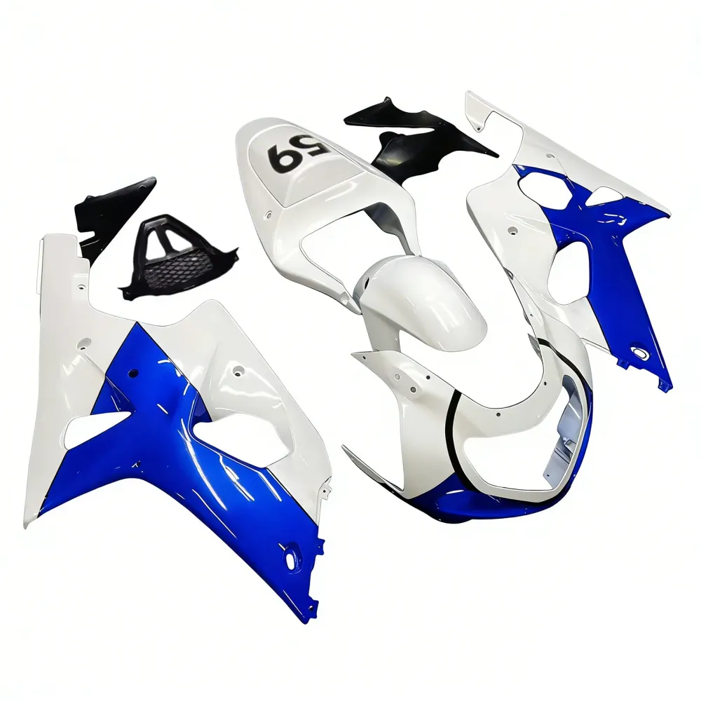 Amotopart kuipdeel voor Suzuki GSXR1000 2000-2002, wit&Bblauwe kit