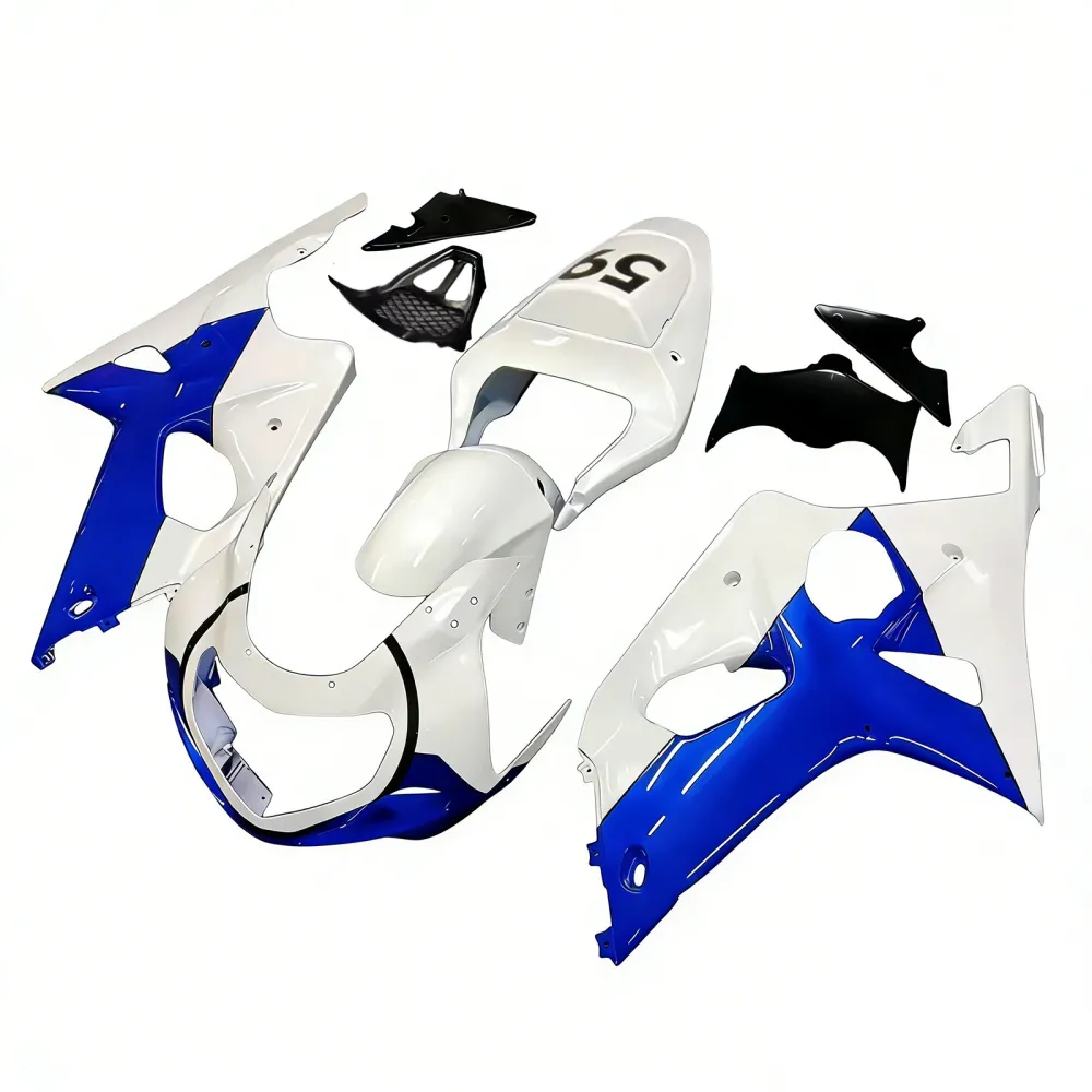 Amotopart kuipdeel voor Suzuki GSXR1000 2000-2002, wit&Bblauwe kit