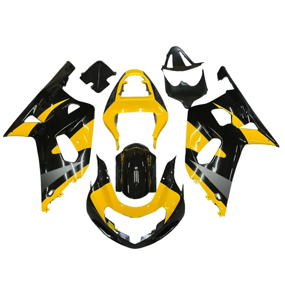 Amotopart Suzuki 01-03 GSXR600 & 00-03 GSXR750 GSXR Racing Zwart & Gele kuipset
